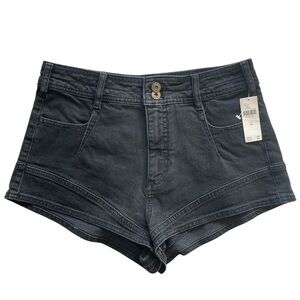 Anthropologie Pilcro NWT Black Denim Micro Shorts Size 28